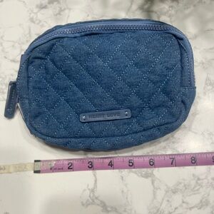 Blue Quilted Crossbody Belt Pouch